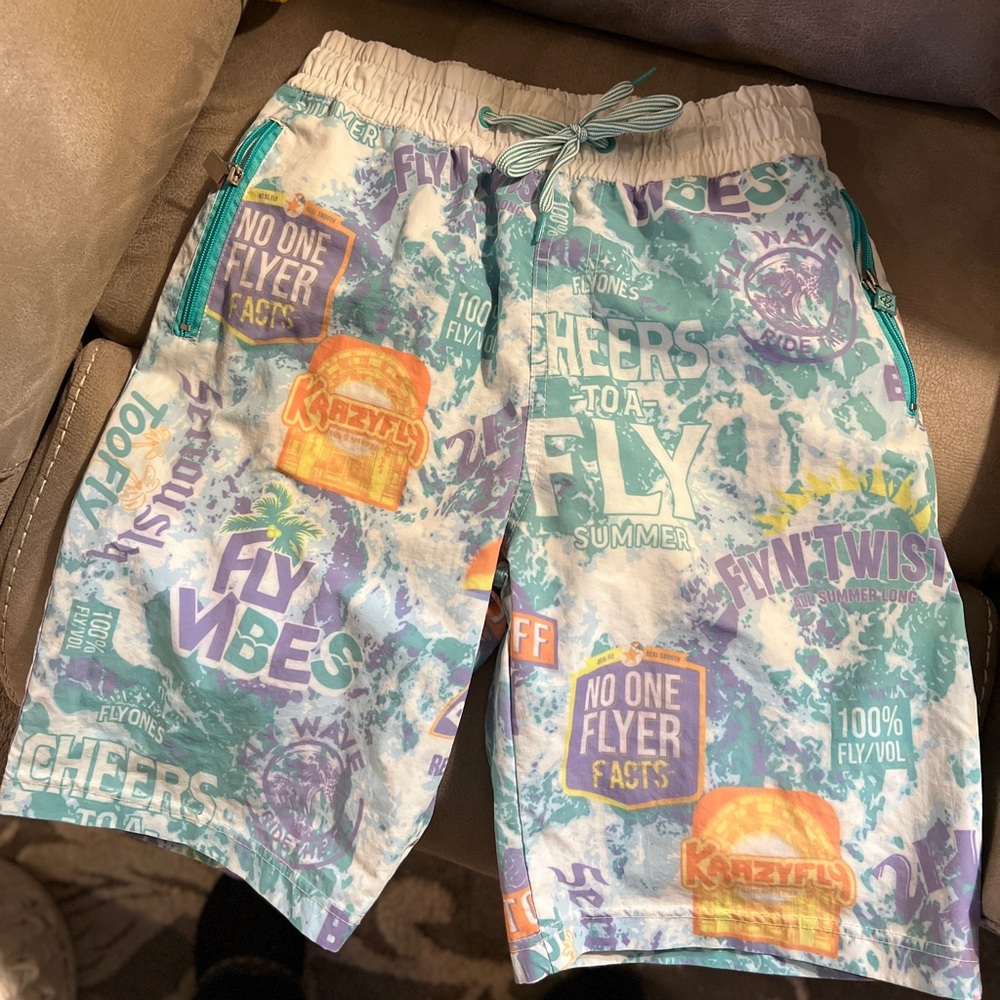 BornFly Swim Surf Beach Trunks Shorts Sz Medium